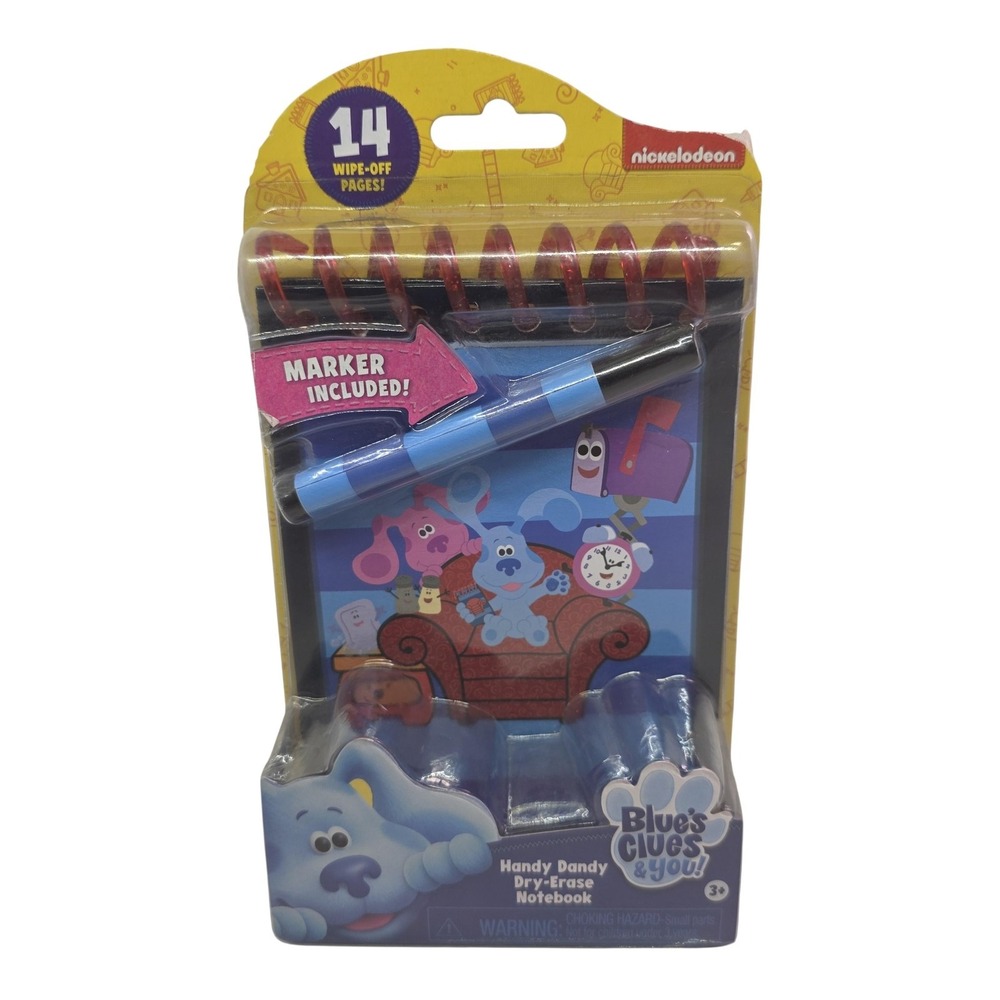 Blue's Clues & You Handy Dandy Dry Erase Notebook Just Play Toy Marker New